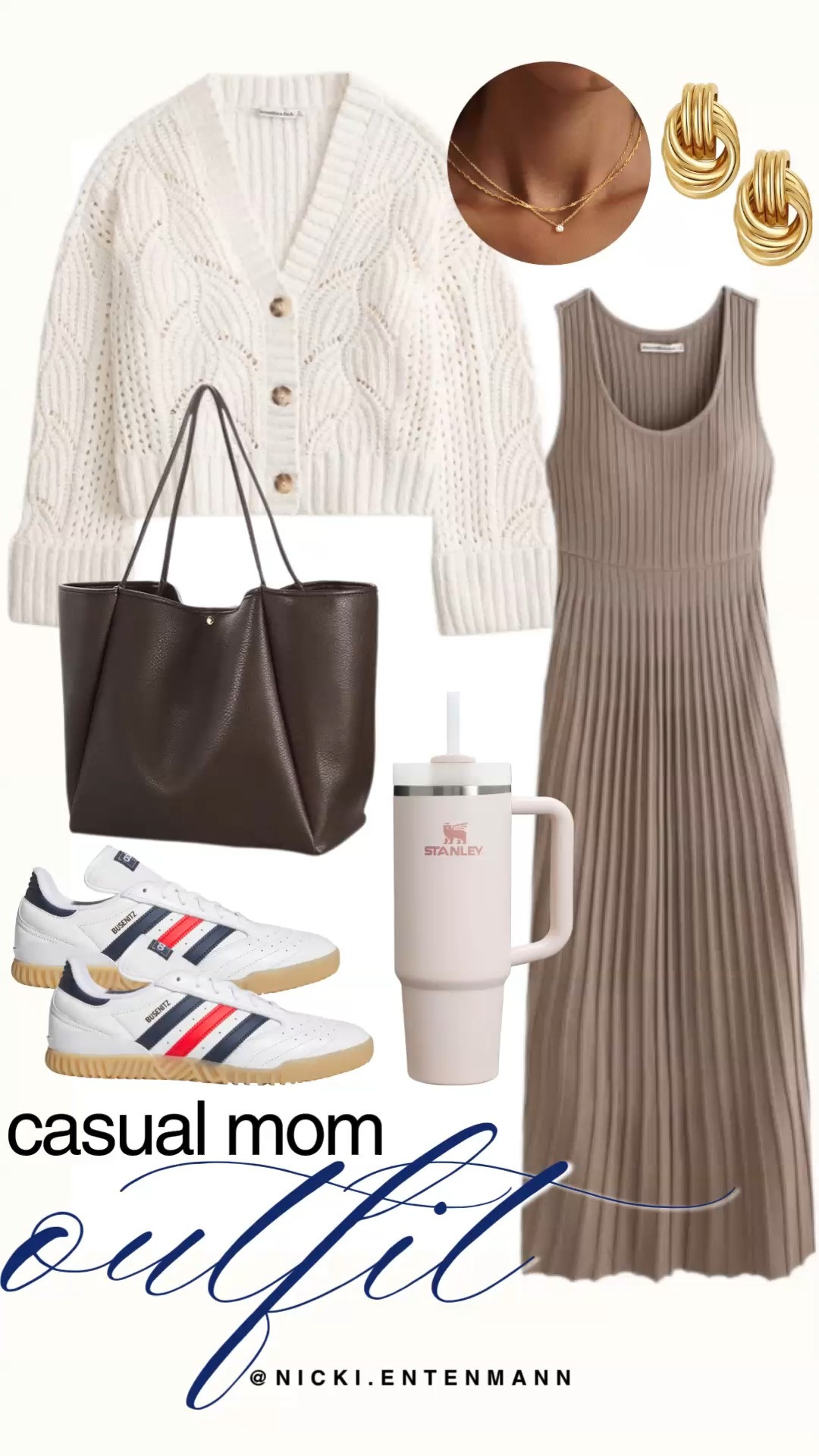 Master the art of the school run in style. This pleated midi and cozy cardigan combo is the ultimate "cool mom" uniform for busy days and coffee dates alike.

#momstyle #casualoutfit #ootdinspo #streetstyle #capsulewardrobe #everydaychic #springfashion #momsoftiktok #neutralaesthetic #stylegoals 

 #LTKdayinmylife #LTKootd #LTKmomlife