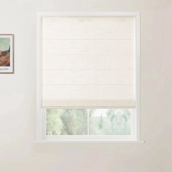 Custom Flat Fold Roman Shade Cordless | TWOPAGES