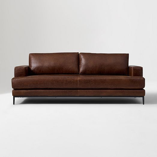 Landon Leather Sofa (66"–96") | West Elm (US)