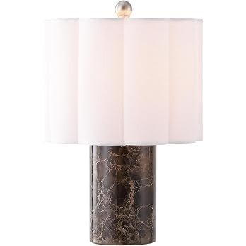 SAFAVIEH Lighting Collection – Rosalie Dark Brown 18 Inch Marble Table Lamp with Channel Tufted... | Amazon (US)