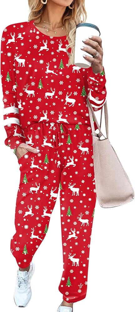 Ekouaer Sweatsuits Womens Loungewear Set Tracksuit Long Sleeve Pajamas Set | Amazon (US)