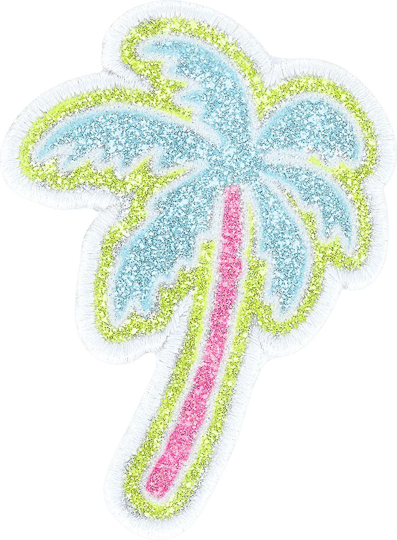 Palm Tree Glitter Patch | Embroidered Patch - Stoney Clover Lane | Stoney Clover Lane