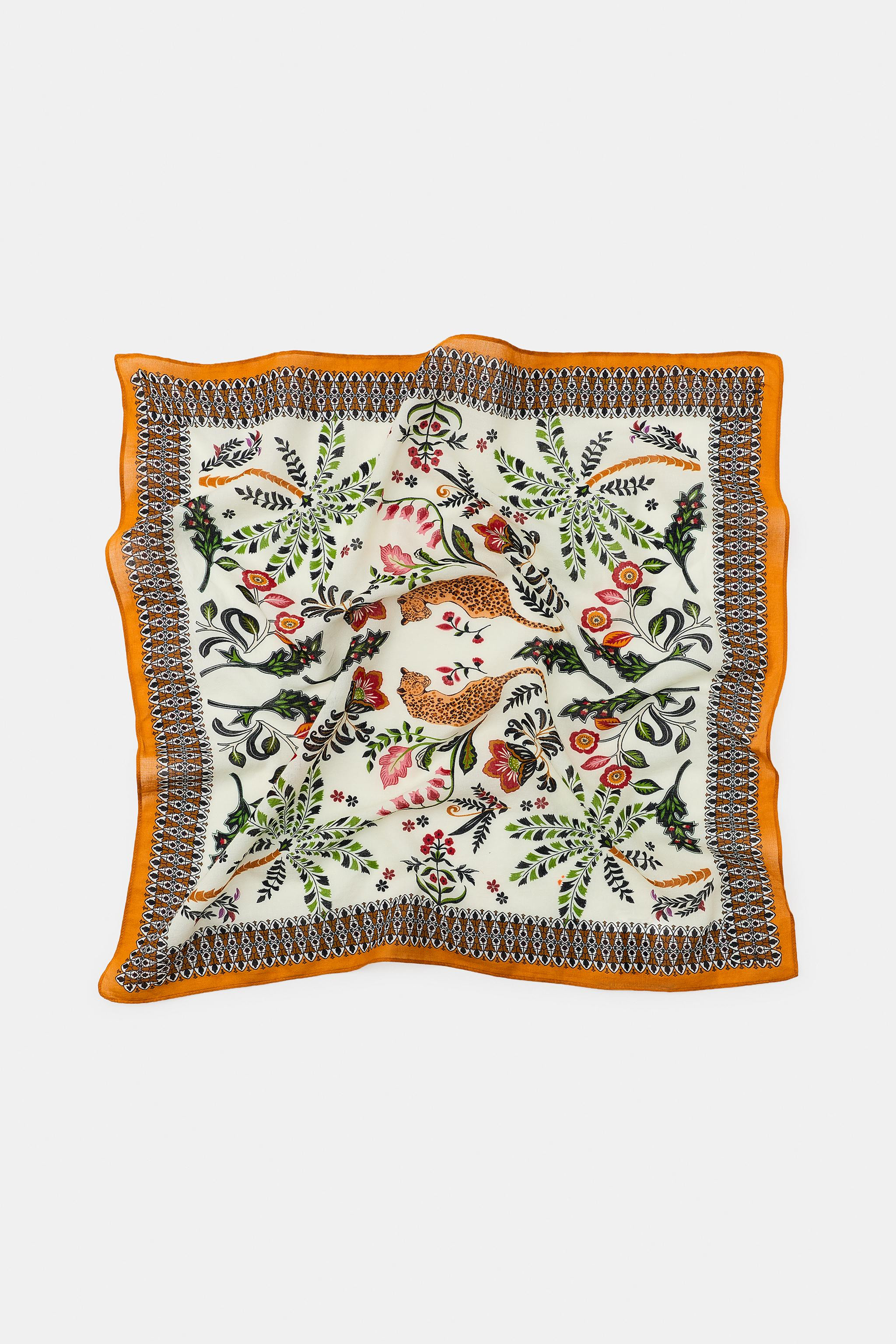 100% COTTON PRINTED SCARF | Zara US