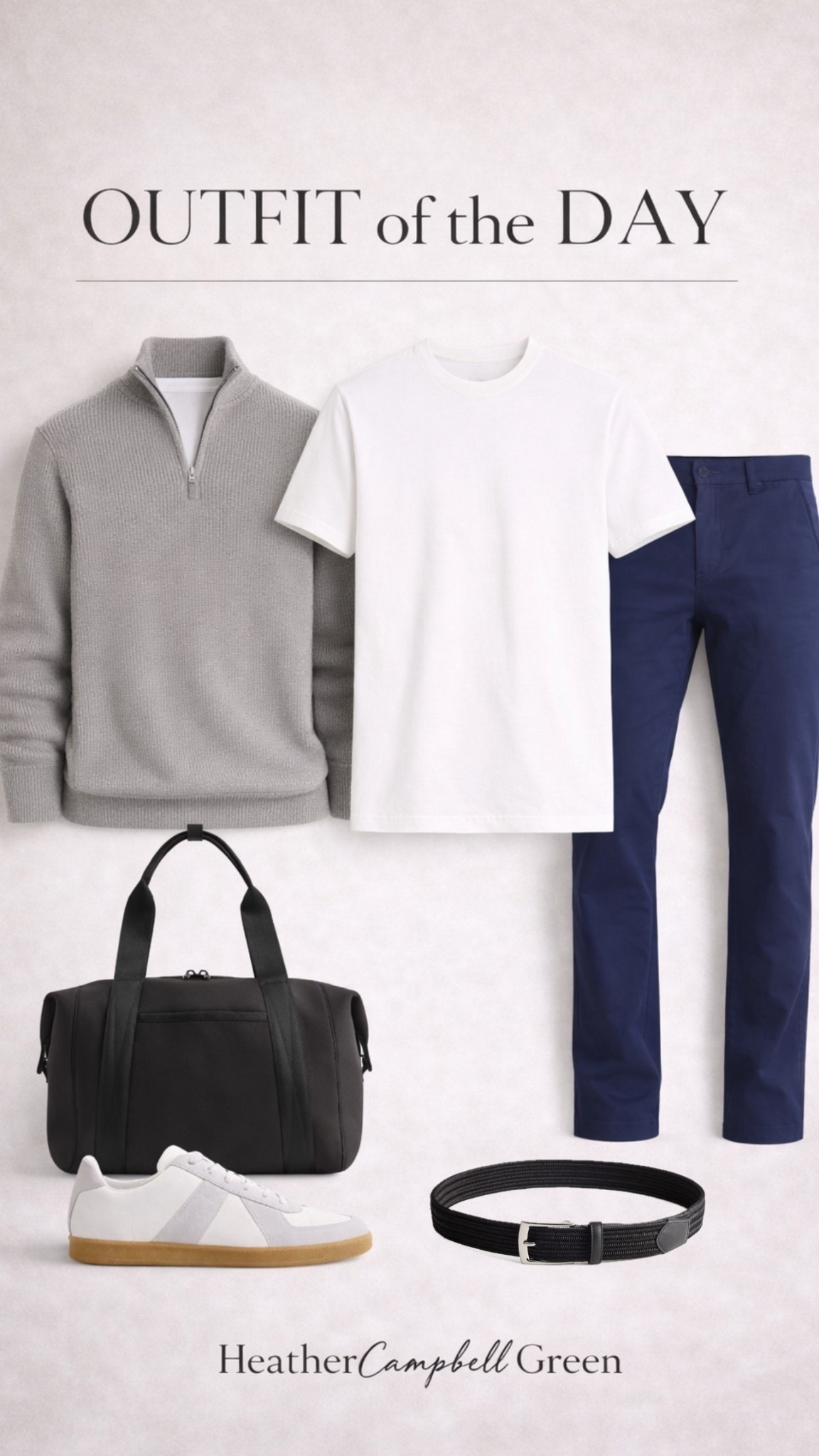 LTK EXCLUSIVE:
This is one of those easy spring outfits for men that always looks clean, effortless, and put together.
A lightweight @onequince grey quarter zip layered over a crisp white tee with straight leg denim is the perfect transition look for spring. 
It’s breathable, versatile, and polished without feeling heavy. Paired with suede boots and a sleek duffle, it works for everything from weekend plans to travel days.
This is that go-to formula you can wear on repeat all season.
#quincepartner
