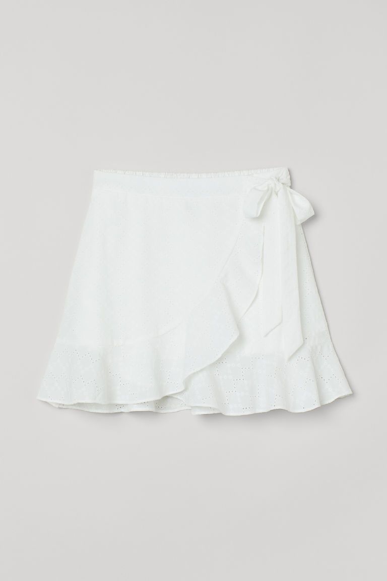 H & M - Eyelet Embroidery Skirt - White | H&M (US + CA)