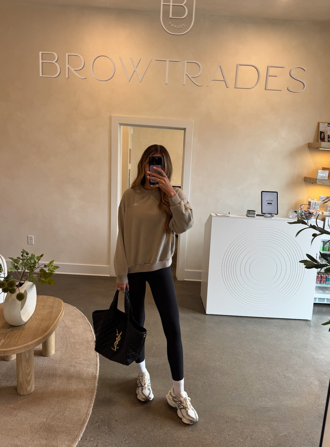 my OOTD is on sale! wearing a small in leggings and sweatshirt 🫶🏼 

 #LTKootd #LTKSaleAlert