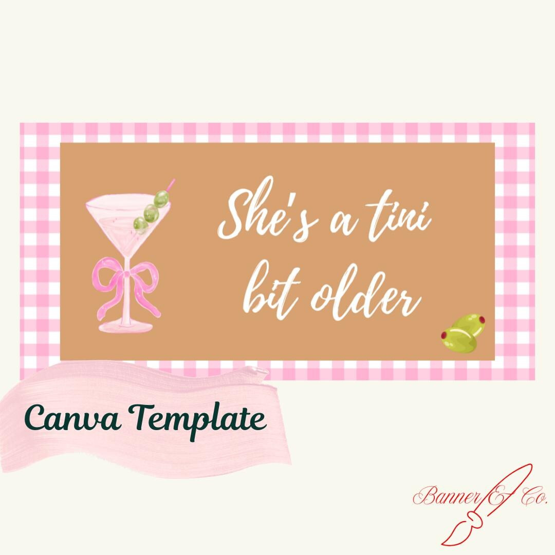 Tini Bit Older Banner Template - Etsy | Etsy (US)
