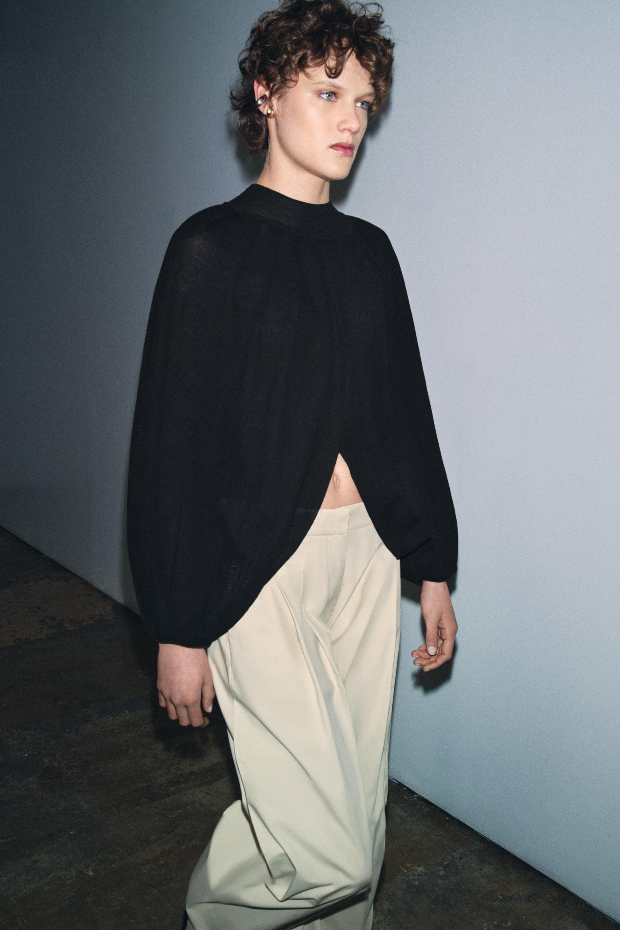 FINE KNIT CAPE TOP | Zara AU