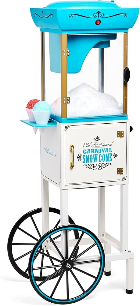 Nostalgia Snow Cone Shaved Ice Machine - Retro Cart Slushie Machine Makes 48 Icy Treats - Include... | Amazon (US)