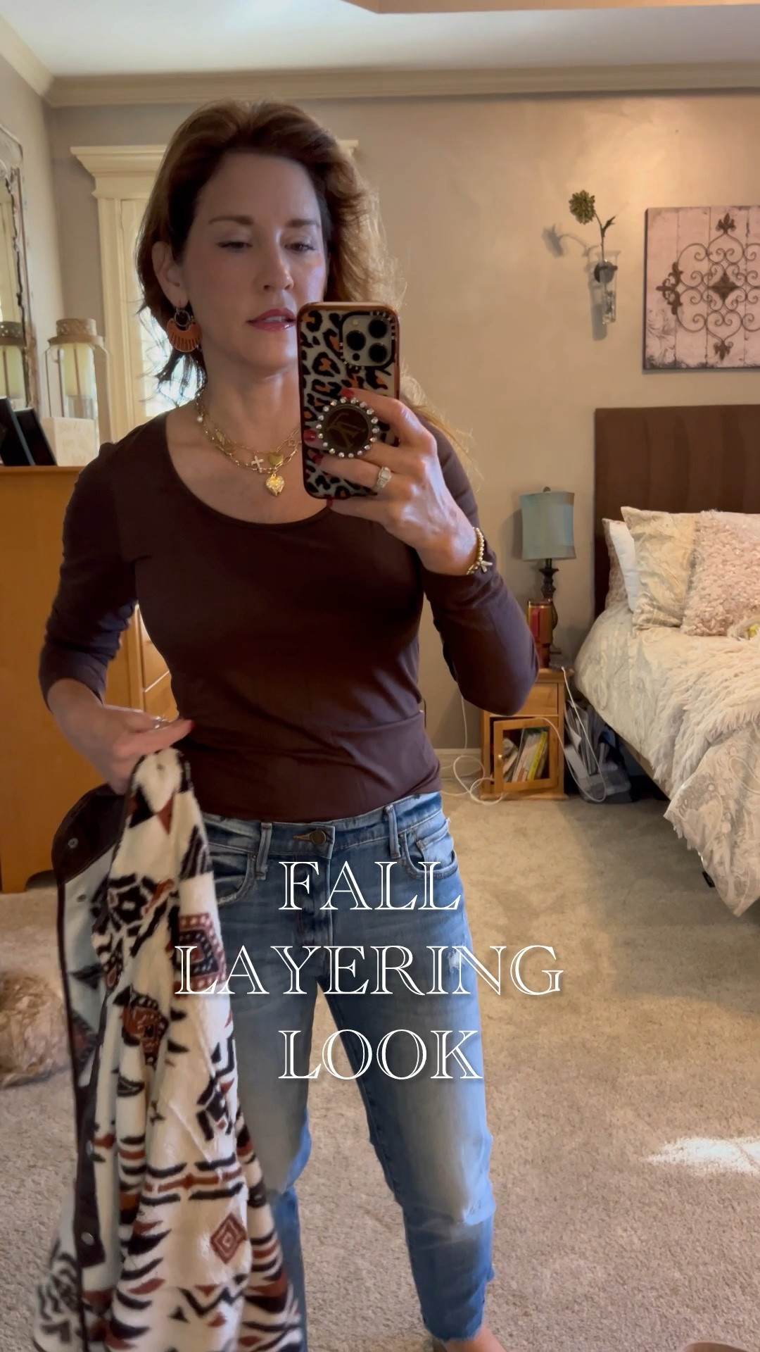 🍂 fall layering look 🍂
Wearing a small in top and shacket too 


Perfect for Crazy Busy Mama fall wear! 

Earrings can be found at https://www.crazybusymama.com/CBMearrings use code:LORI10 to save 

