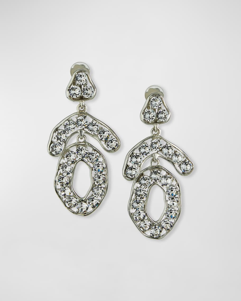 Kenneth Jay Lane Mixed-Shape Crystal Clip Earrings | Neiman Marcus