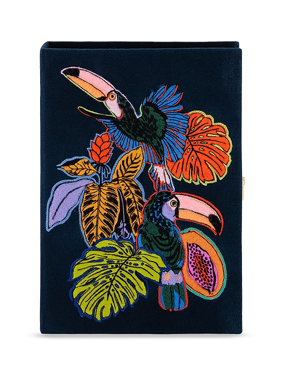 Women's Tropicalia Embroidered Book Clutch - Ultra Eclipse | Saks Fifth Avenue