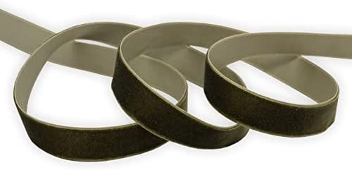 Olive Green Velvet Ribbon 5/8 Inch Moss Single Face Nylon for Gift Wrapping, Hair Bows, Choker, W... | Amazon (US)