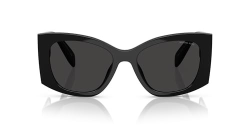 Michael Kors MK2244U Costa Blanca Sunglasses, Black/Dark Grey Solid, 53 mm | Amazon (US)