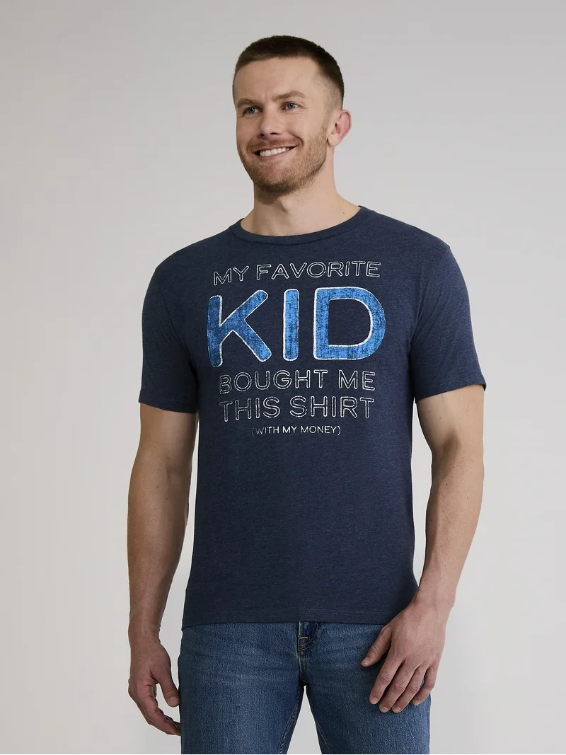 Father's Day Favorite Kid Men's and Big Men's Graphic Tee from Way to Celebrate, Sizes S-3XL | Walmart (US)