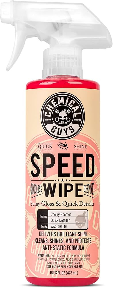 Chemical Guys, Speed Wipe Quick Detailer Spray, High Gloss Shine, 16 oz | Amazon (US)