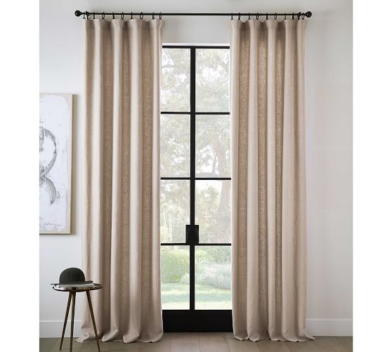 Belgian Flax Linen Blackout Curtain | Pottery Barn (US)