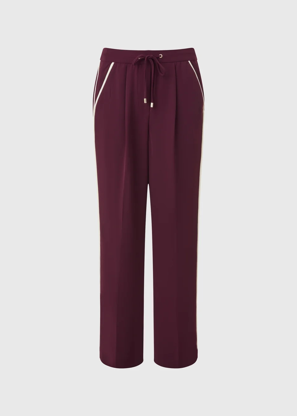 Et Vous Burgundy Stripe Wide Leg Trousers | Matalan (UK)