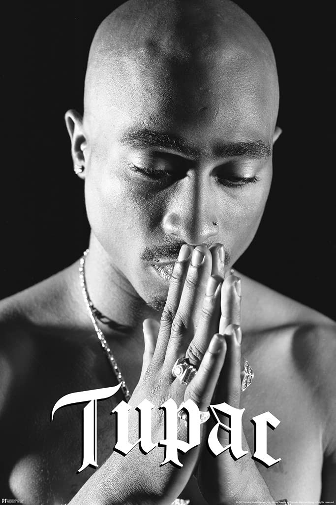Tupac Praying Poster - 2Pac 90s Hip Hop Rapper Wall Art Print 12x18 | Amazon (US)