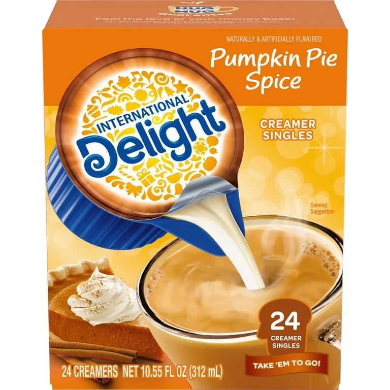 International Delight Pumpkin Pie Spice Coffee Creamer Singles, 24 Count - Walmart.com | Walmart (US)