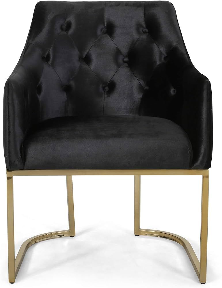 Christopher Knight Home Fern Modern Tufted Glam Accent Chair with Velvet Cushions and U-Shaped Ba... | Amazon (US)