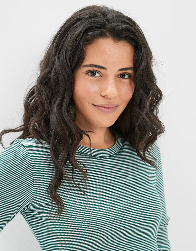 AE Long-Sleeve Striped Tee | American Eagle Outfitters (US & CA)