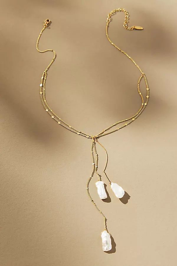 Triple Layer Pendant Necklace By By Anthropologie in White | Anthropologie (US)