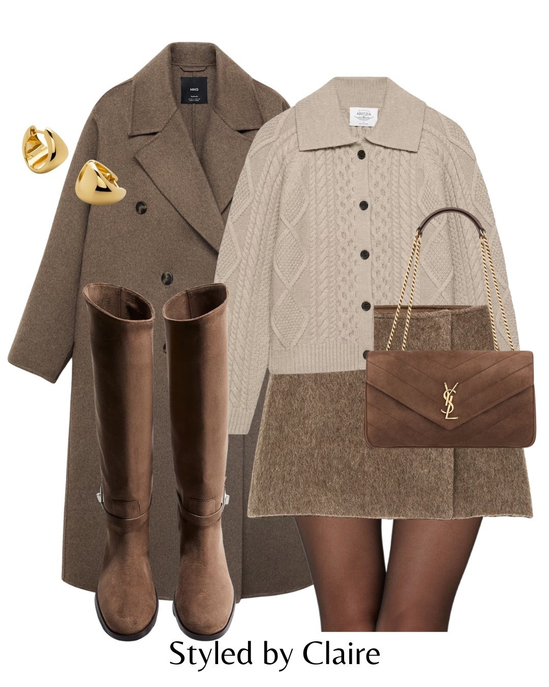Oversized Wool Coat Styling🐻
Tags: mango trending medium brown neutral collar cable knit cardigan brushed mini skirt arket H&M suede bag knee high boots fashion autumn transitional layering inspo outfit ideas chic women’s style city break capsule wardrobe office work wear beige tonal minimal

#LTKstyletip #LTKautumn #LTKshoes