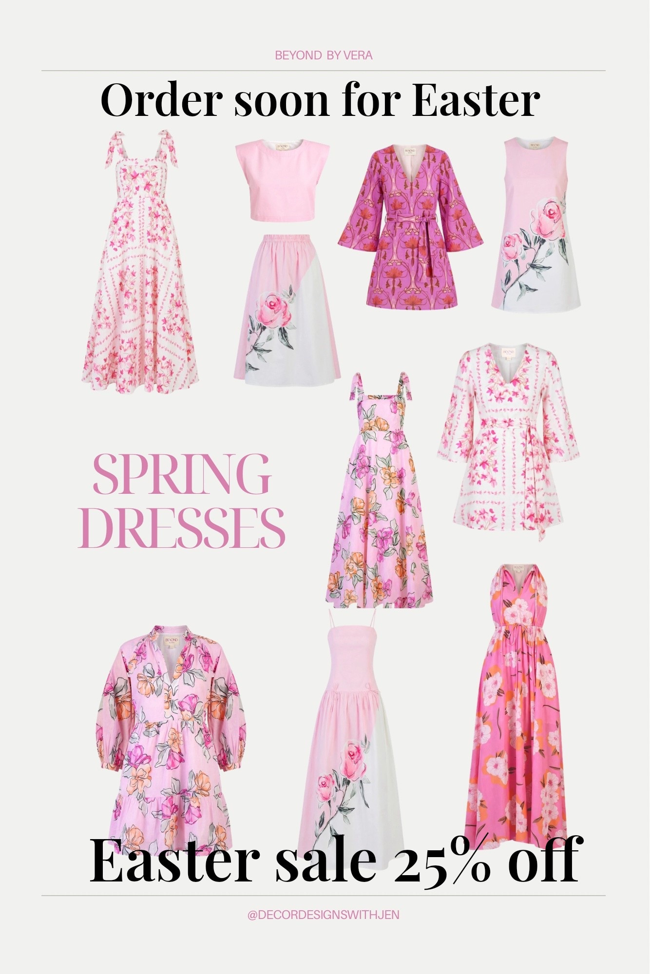 Easter spring sale 25% off select styles available through the 29th arriving in time for Easter 

Spring dresses, Easter dresses, Easter outfits. Spring weddings ￼#easter
#springdresses

#LTKActive #LTKSeasonal #LTKSaleAlert