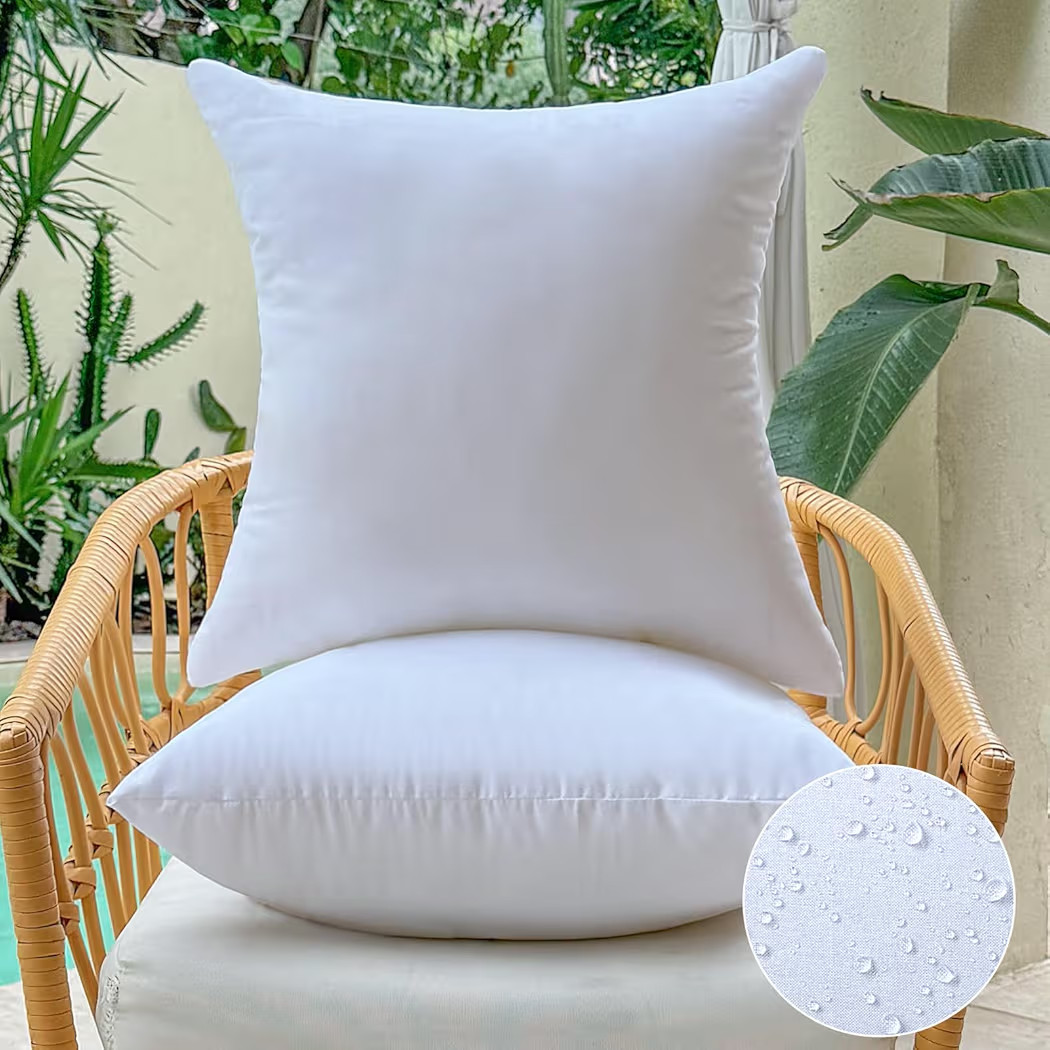 20 x 20 Outdoor Pillow Inserts Set of 2 Square Throw Pillow Inserts Waterproof for Couch Porch Ou... | Amazon (US)