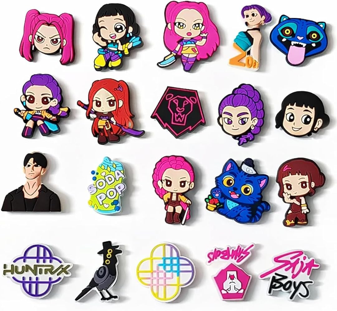 Demon Hunters Birthday Decorations, 20PCS Demon Hunters Silicone Shoe Charm, k pop Gifts Merch Se... | Amazon (US)