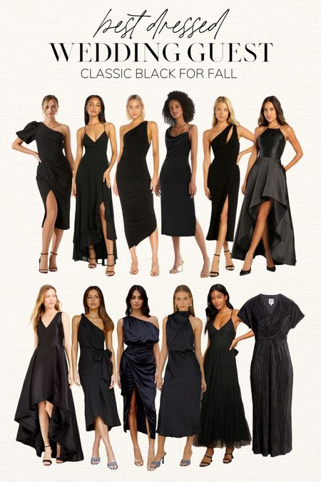 Best dressed wedding guest • Black dresses for Fall

Fall wedding guest dress, fall wedding, fall dress, black wedding guest dress, wedding guest outfit, autumn wedding guest, black one shoulder dress, black tie wedding, fall black tie wedding, black midi dress 

#LTKwedding #LTKstyletip #LTKSeasonal