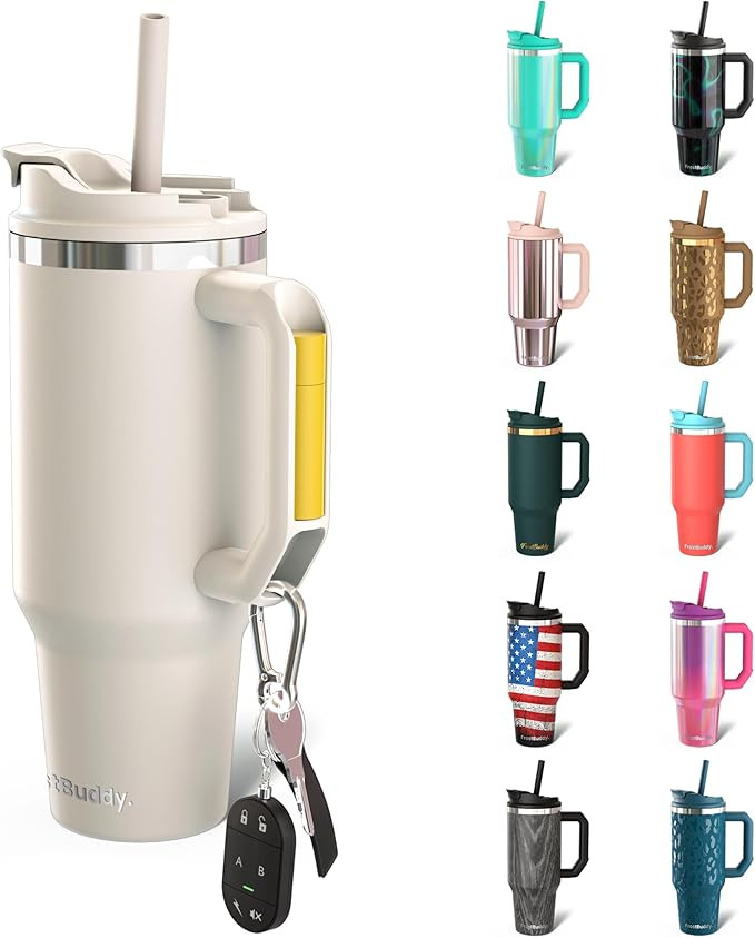 Frost Buddy Thicc Buddy - 40 oz Stainless Steel Vacuum Insulated Tumbler with Lid and Straw for W... | Amazon (US)