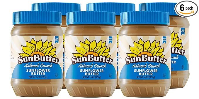 SunButter Crunchy Sunflower Butter , 16 Ounce (Pack of 6) | Amazon (US)