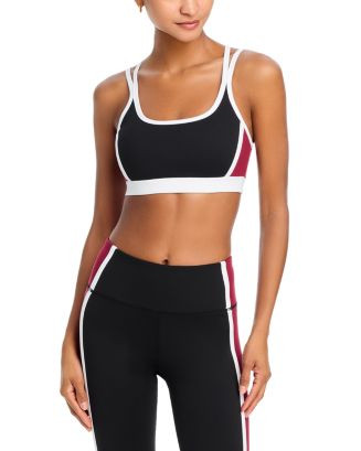 Toned Out Double Strap Color Block Sports Bra - Exclusive | Bloomingdale's (US)