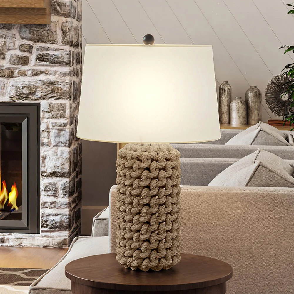 UEX7420 Rustic Table Lamp 17.5''W x 17.5''D x 29.5''H, Natural Brown Finish, Cedar Key Collection | Urban Ambiance, Inc.