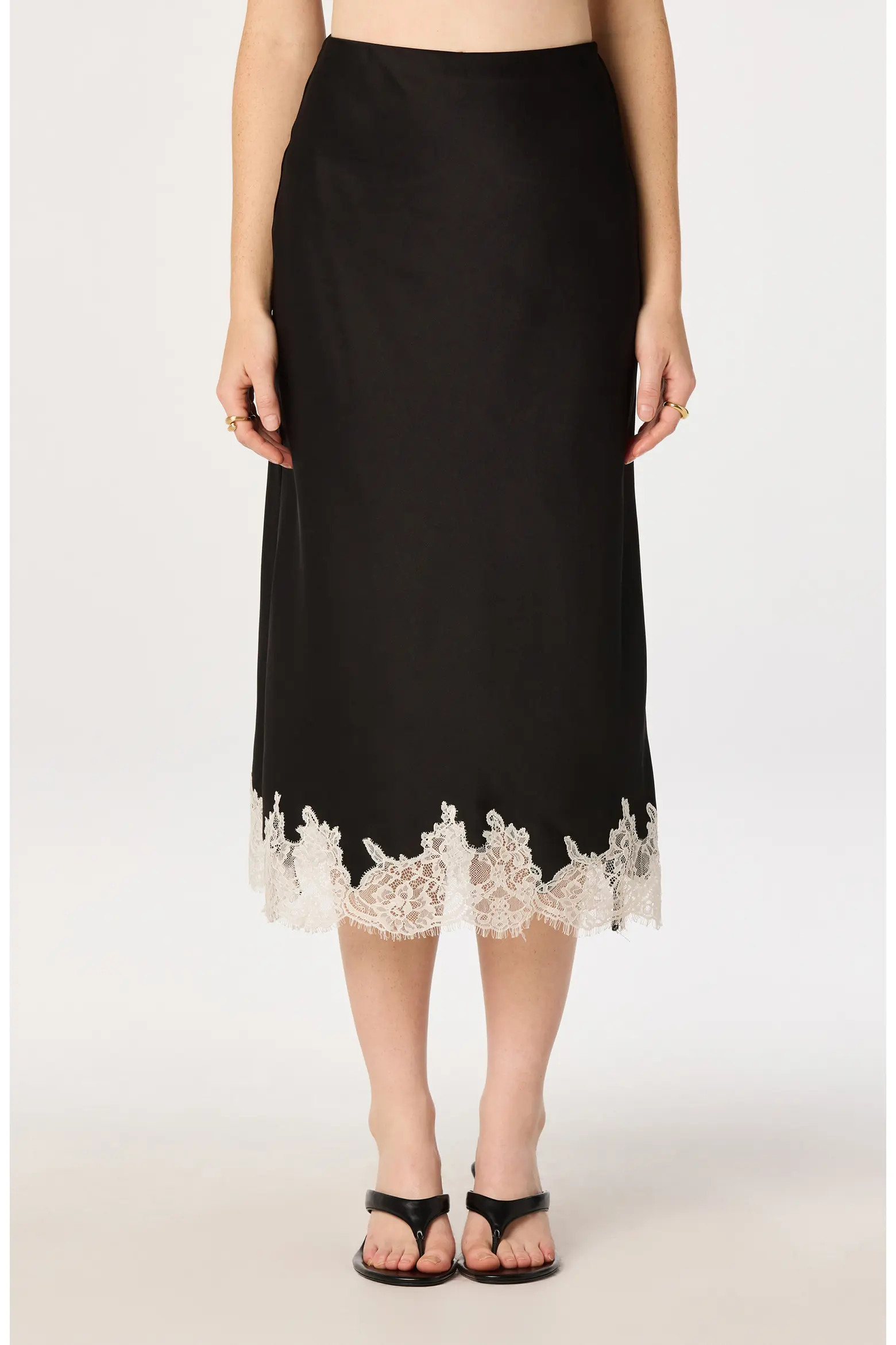 Blossom Lace Trim Midi Skirt (Women) | Nordstrom | Nordstrom