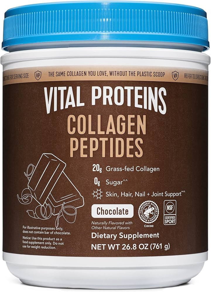 Vital Proteins Chocolate Collagen Powder Supplement (Type I, III) for Skin Hair Nail Joint - Hydr... | Amazon (US)