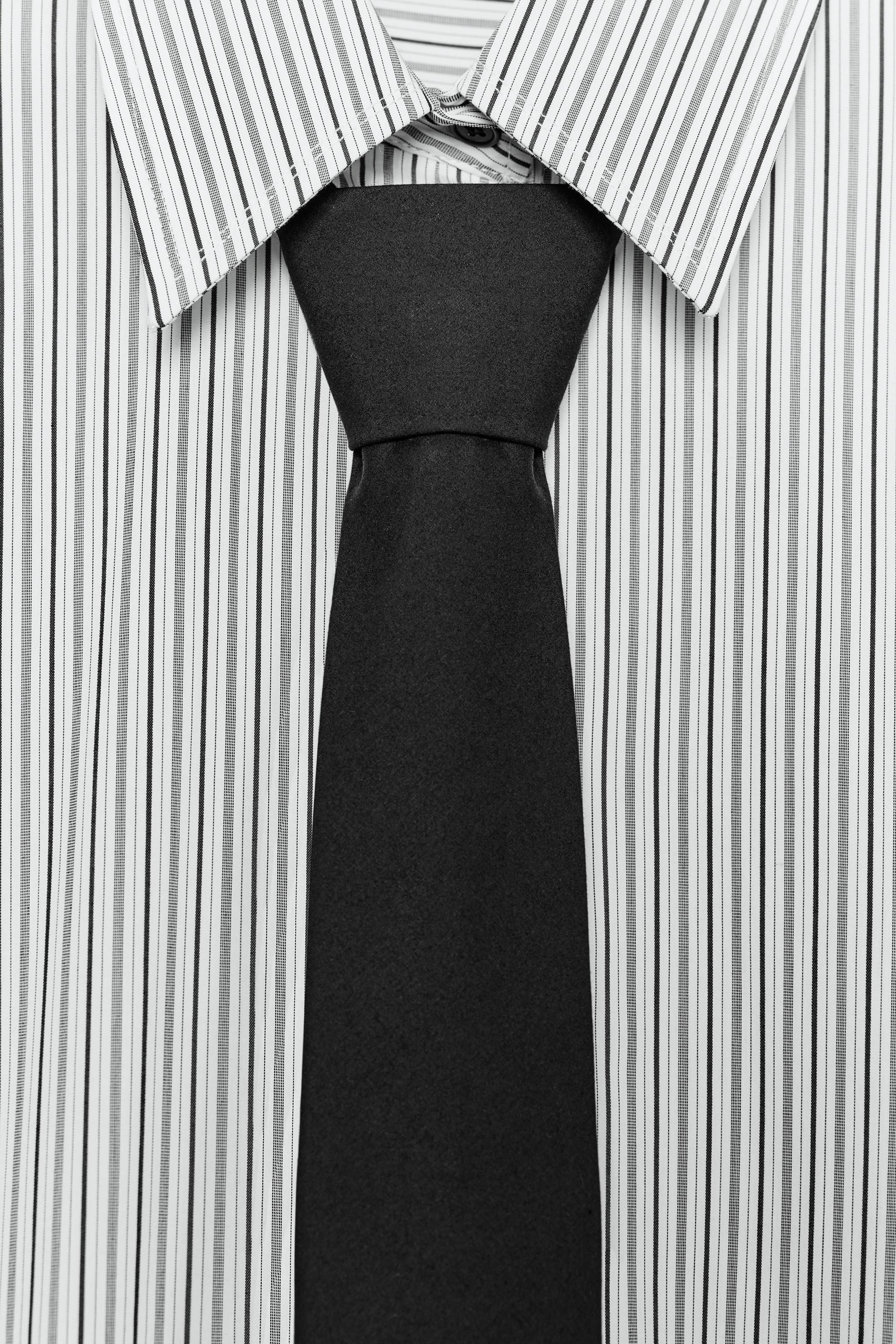 POPLIN SHIRT WITH TIE | Zara US