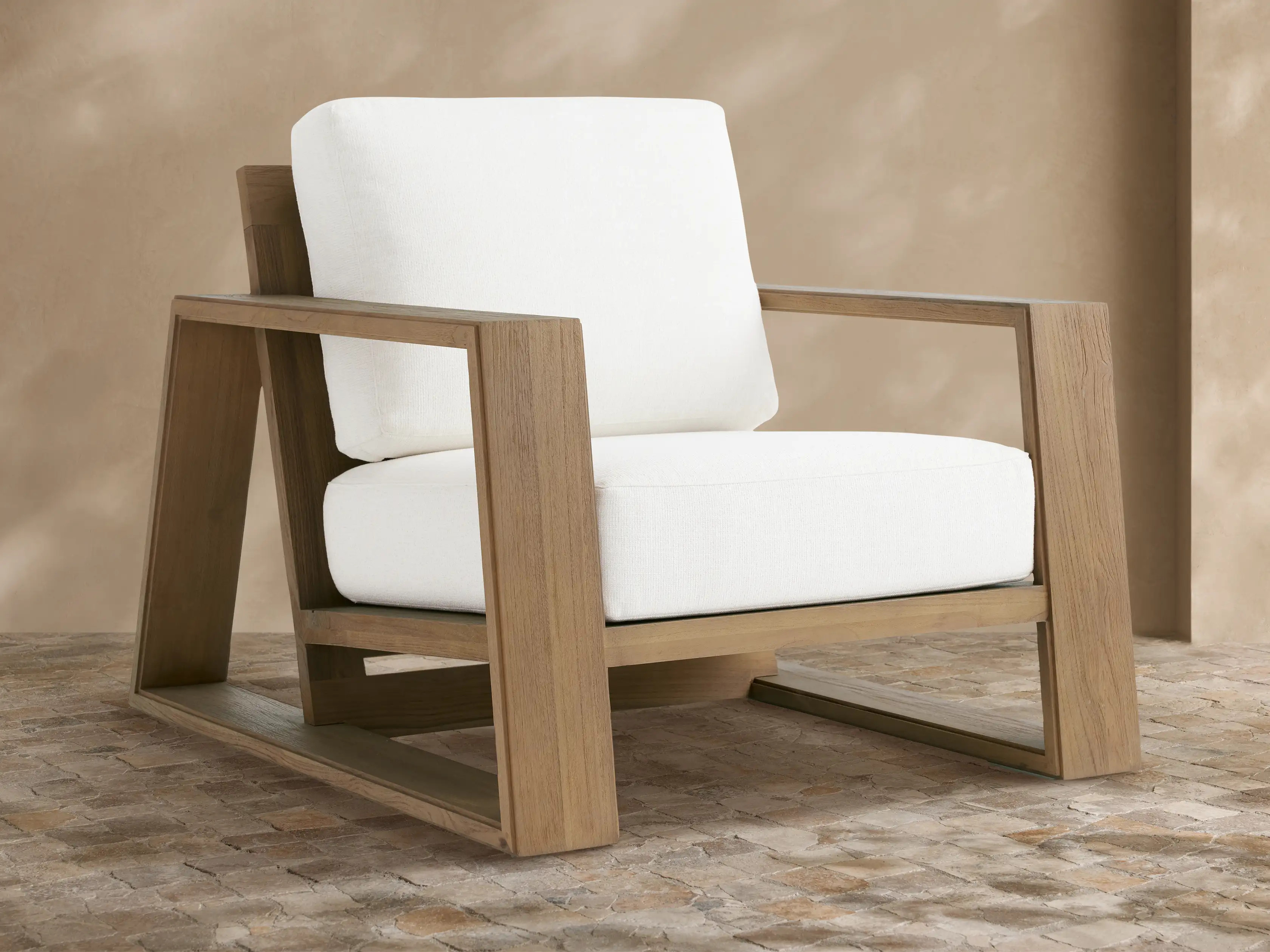 Canyon Outdoor Teak Lounge Chair | Arhaus