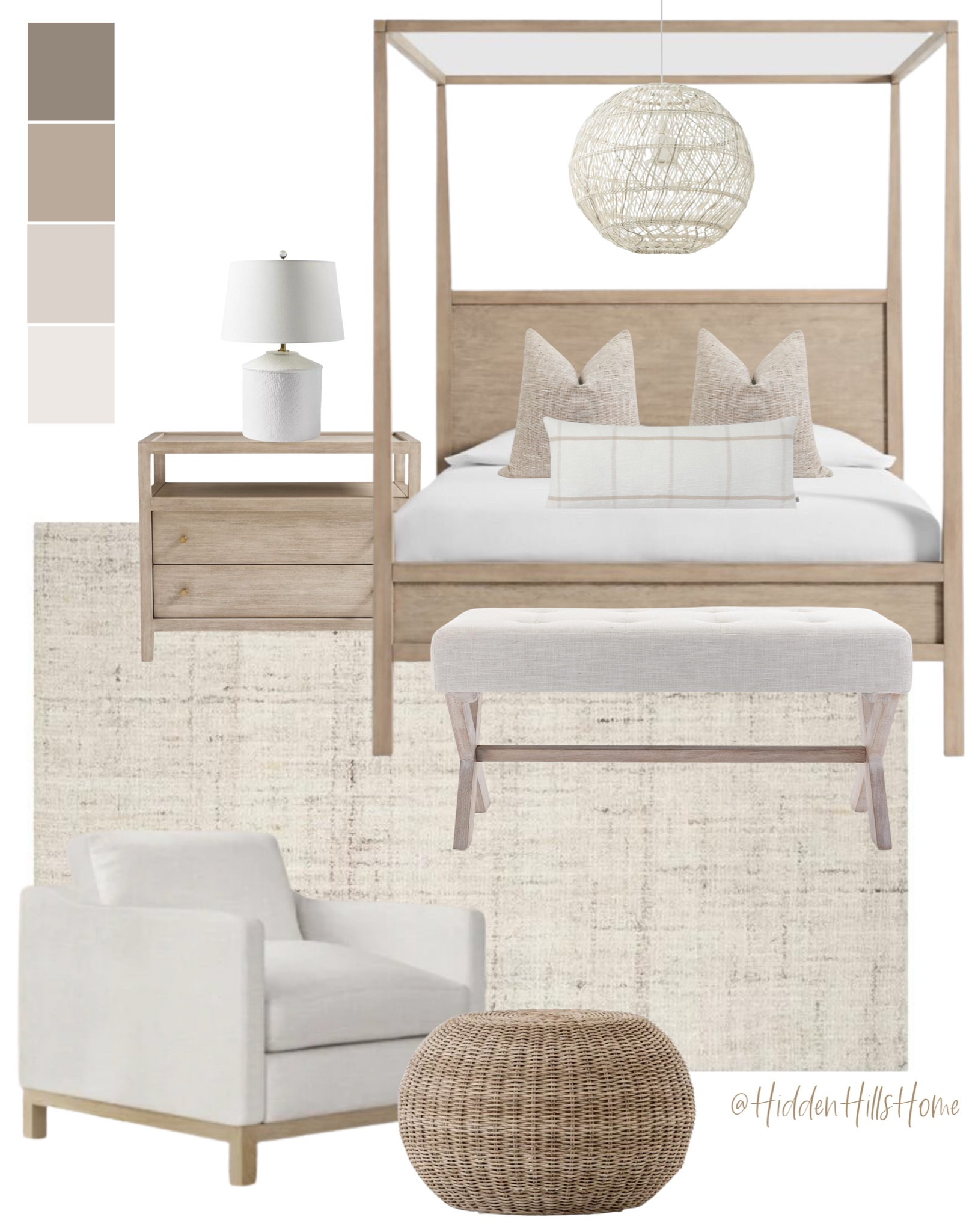 Bedroom decor, canopy bed, master bedroom mood board, bedroom design, primary bedroom Inspo #bedroom #homedecor

#LTKhome #LTKsalealert #LTKstyletip