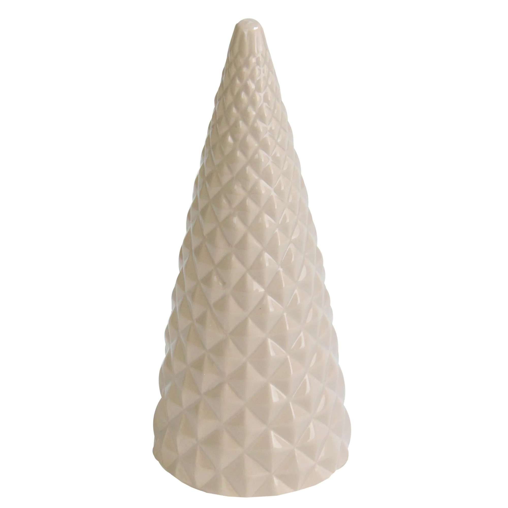 10" Taupe Ceramic Cone Table Top Christmas Tree | Walmart (US)