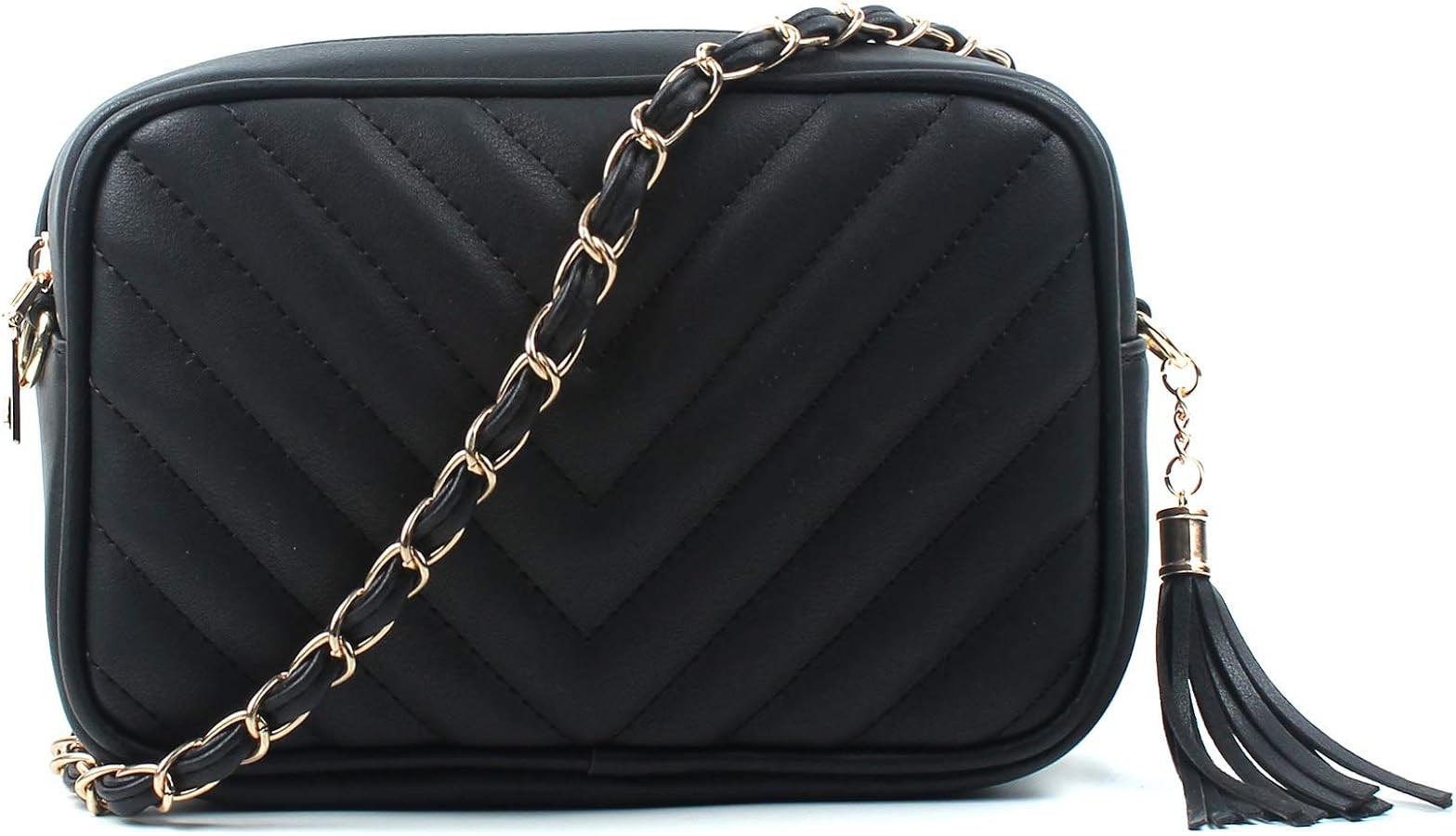 Aossta Women's Cross-Body Bag Designer Quilted Shoulder Bag for Women Handbag Tassel With Chain S... | Amazon (UK)