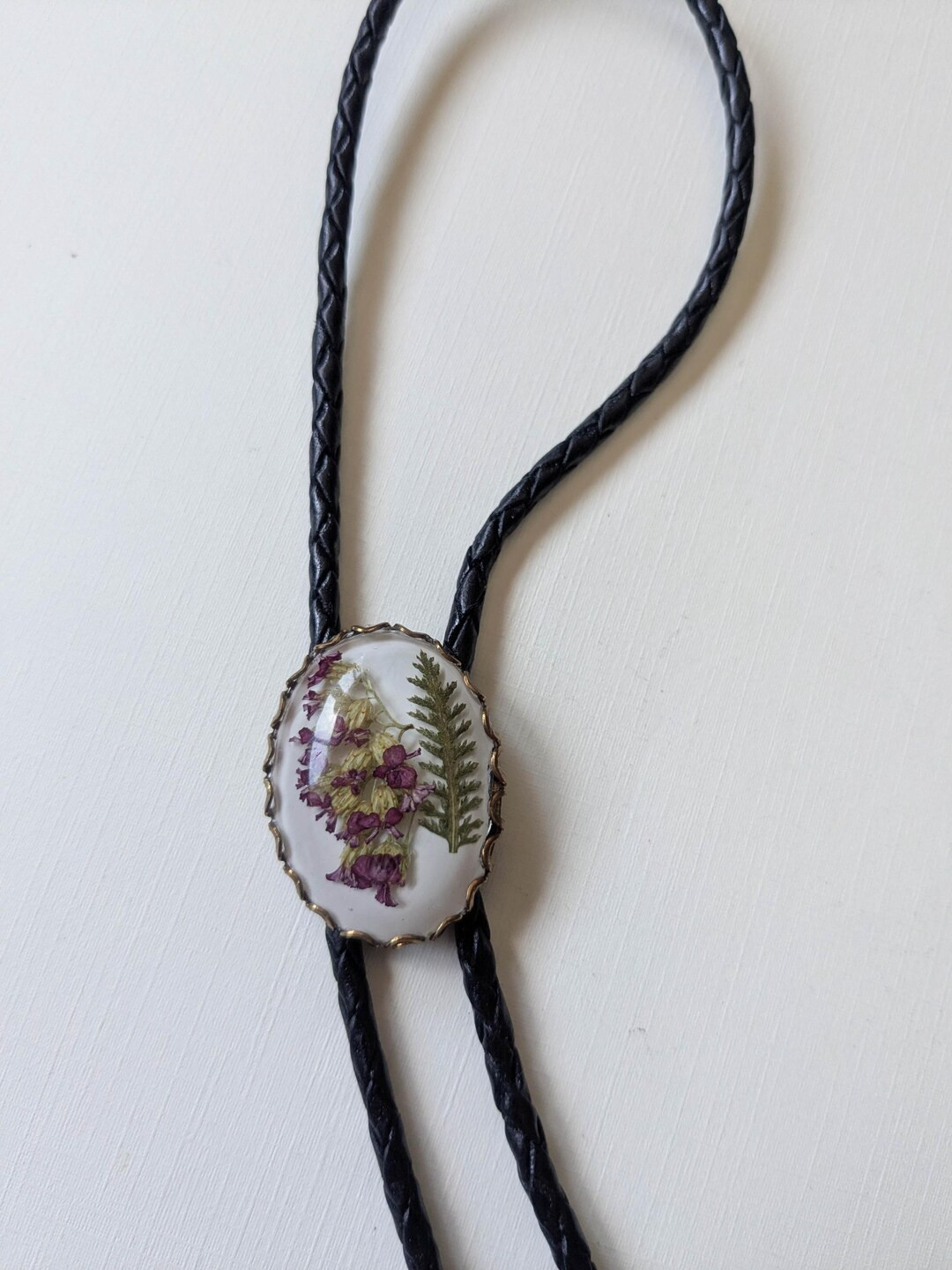 Yarrow Flower Resin Bolo Tie / Dried Floral Botanical Necklace / Medicinal Plant Healing Magic / ... | Etsy (US)