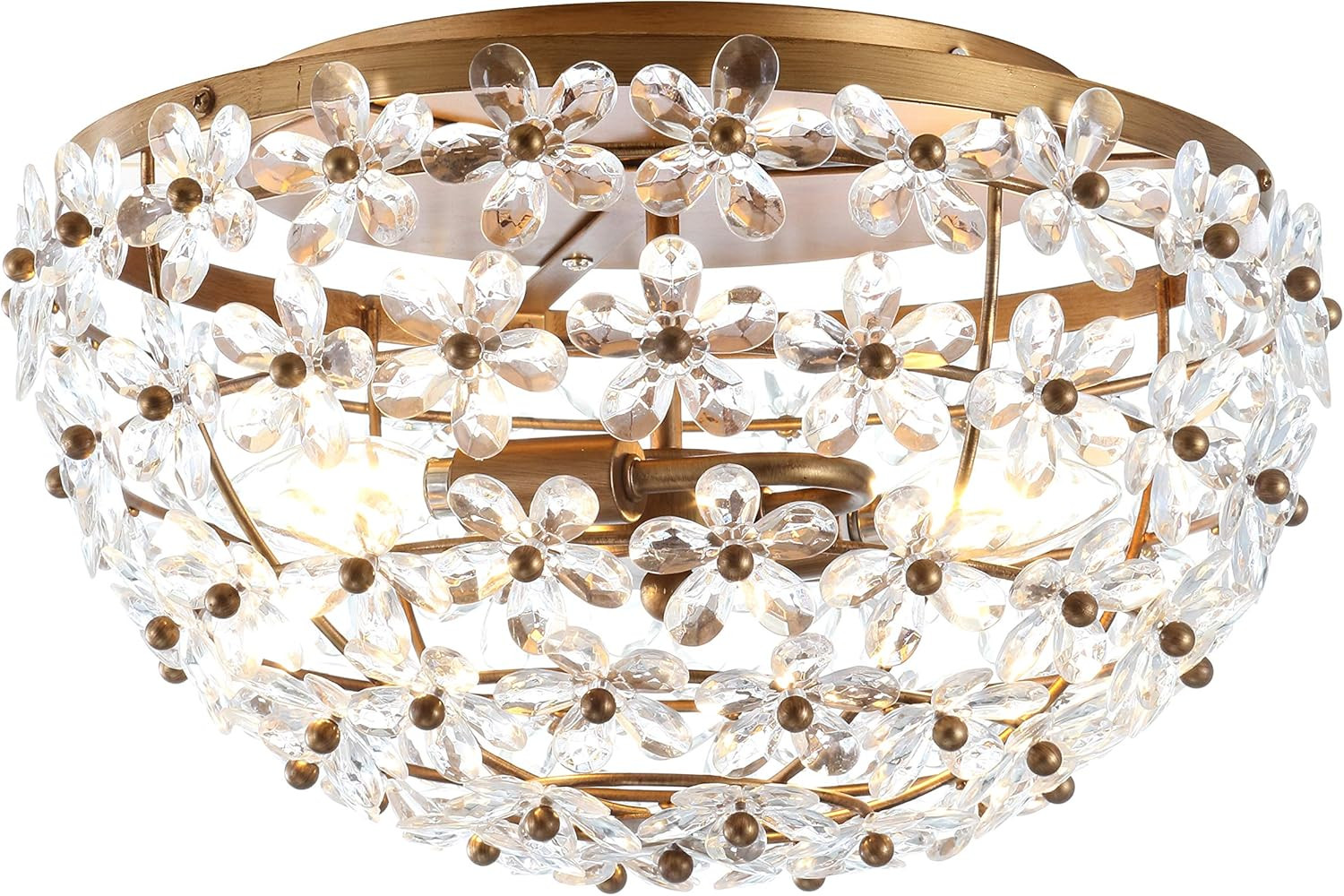 JONATHAN Y JYL9043A Isabelle 15.5" Metal/Acrylic LED Flush Mount Traditional,Glam,FrenchCountry,C... | Amazon (US)