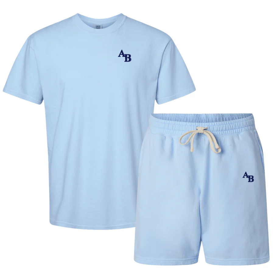 Monogrammed Comfort Colors T-Shirt & Shorts Set | United Monograms