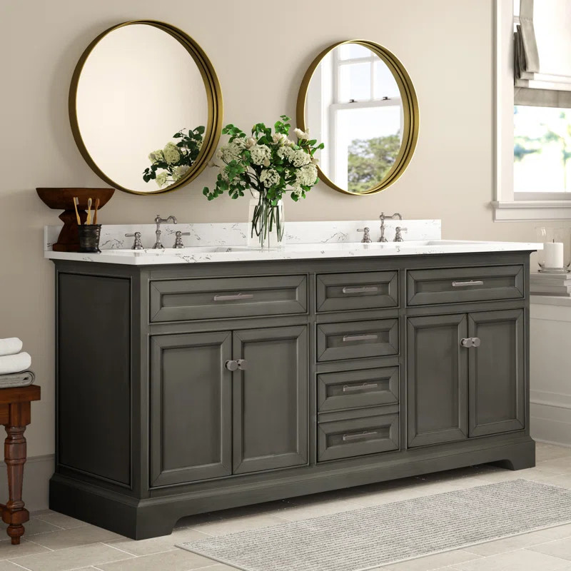 Currahee 72" Double Bathroom Vanity Set | Wayfair North America