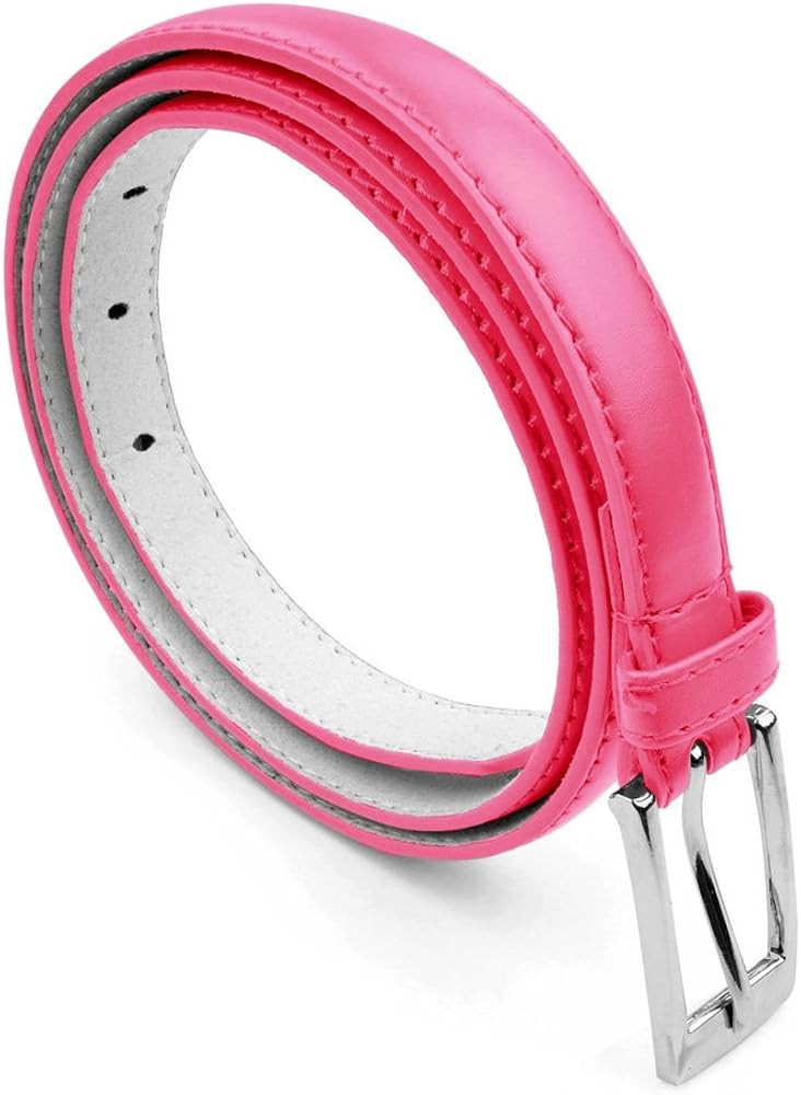 Belle Donne Belt Women, Skinny Dress Belts, Silver Polished Buckle, For Womens Clothes and Fine D... | Amazon (US)