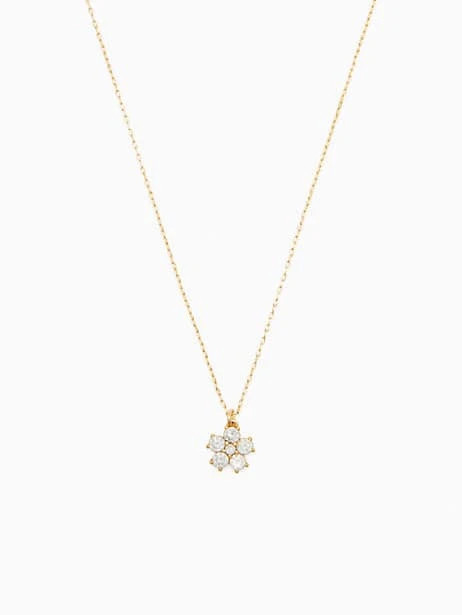 gleaming gardenia flower mini pendant | Kate Spade Outlet
