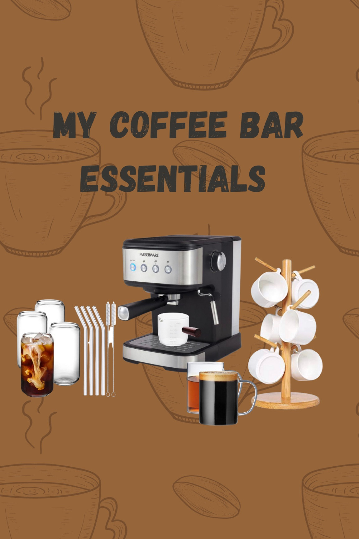 Farberware 20-Bar Espresso Maker, 1.5 Liter Capacity 